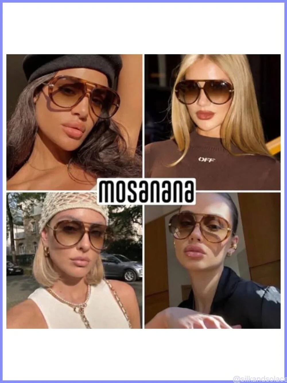 Oversized Aviator Sunglasses Retro Style UV400 Protection
